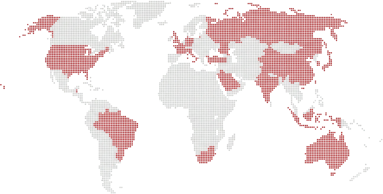 World map with CSE Solutions' active markets highlighted