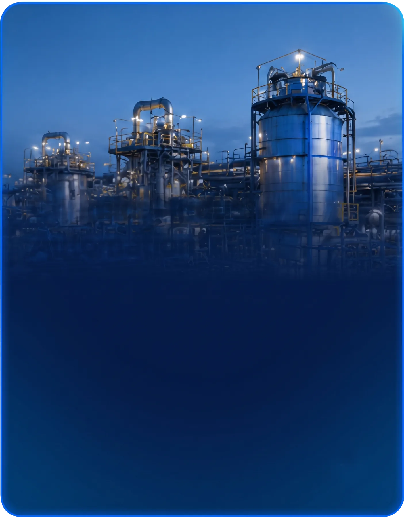 Chemical processing plant towers