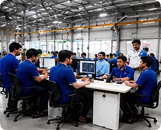 CSE engineering design centre with rows of CAD workstations